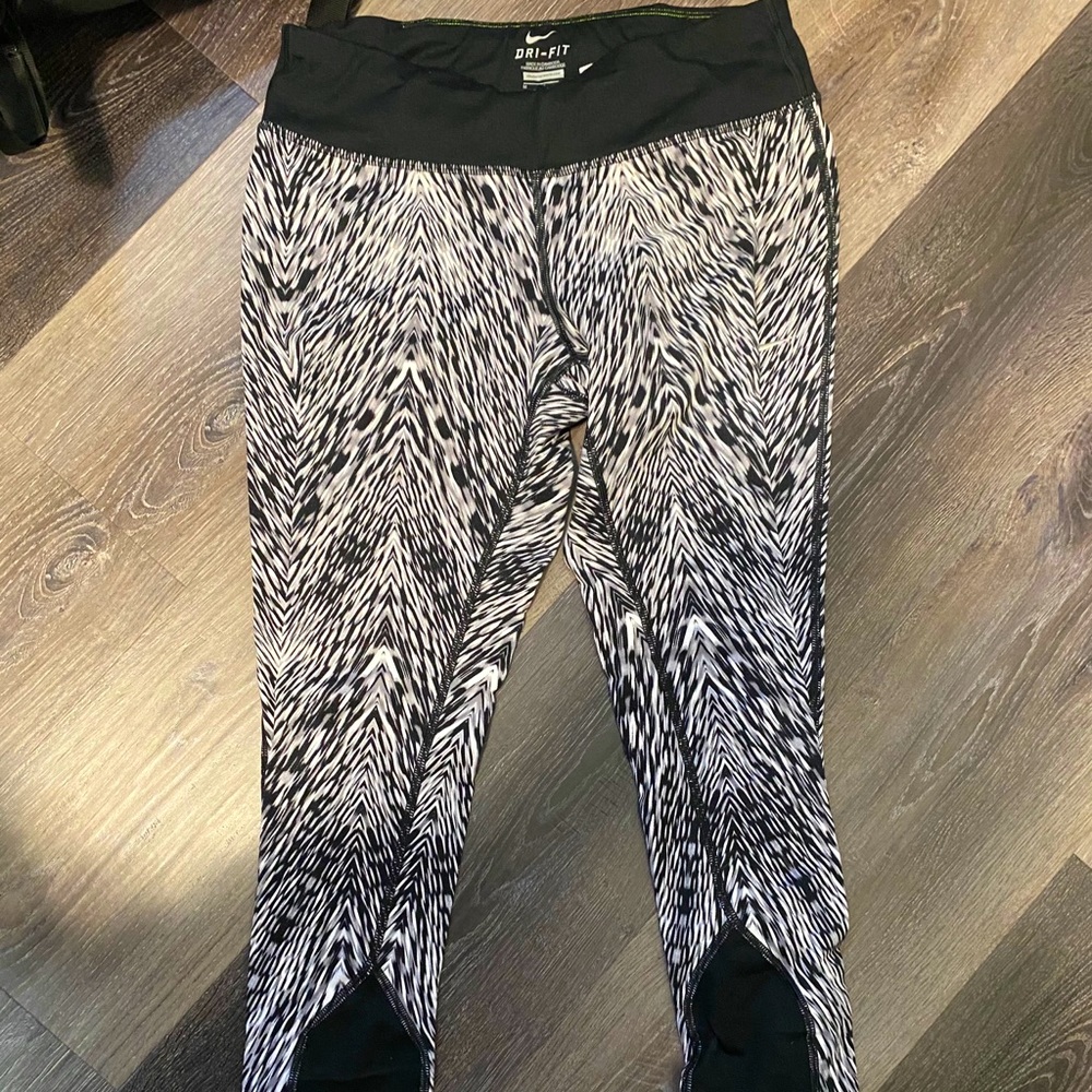 Nike black white and grey leggings